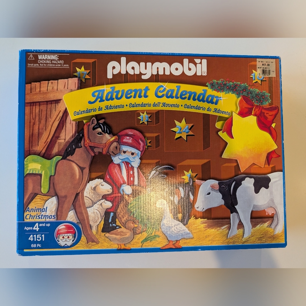 Playmobil Vintage 2004 NEW Sealed In Box 4151 Advent Calendar Animal Christmas